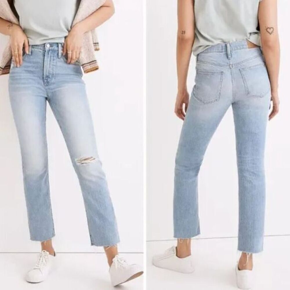 NEW Madewell Tall Perfect Vintage Jean in Coney Wash: Destroyed Edition, 27T
